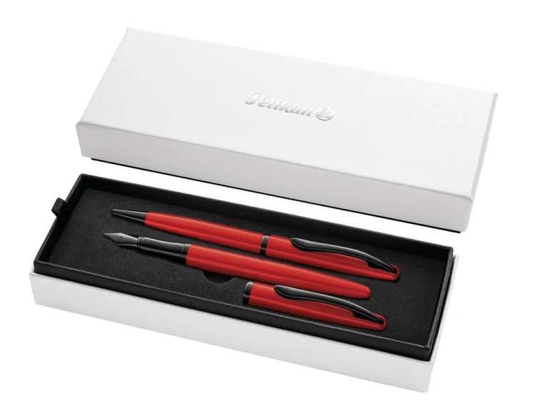 Zestaw PELIKAN JAZZ NOBLE ELEGANCE RED: pióro wieczne   długopis – zdjęcie 2