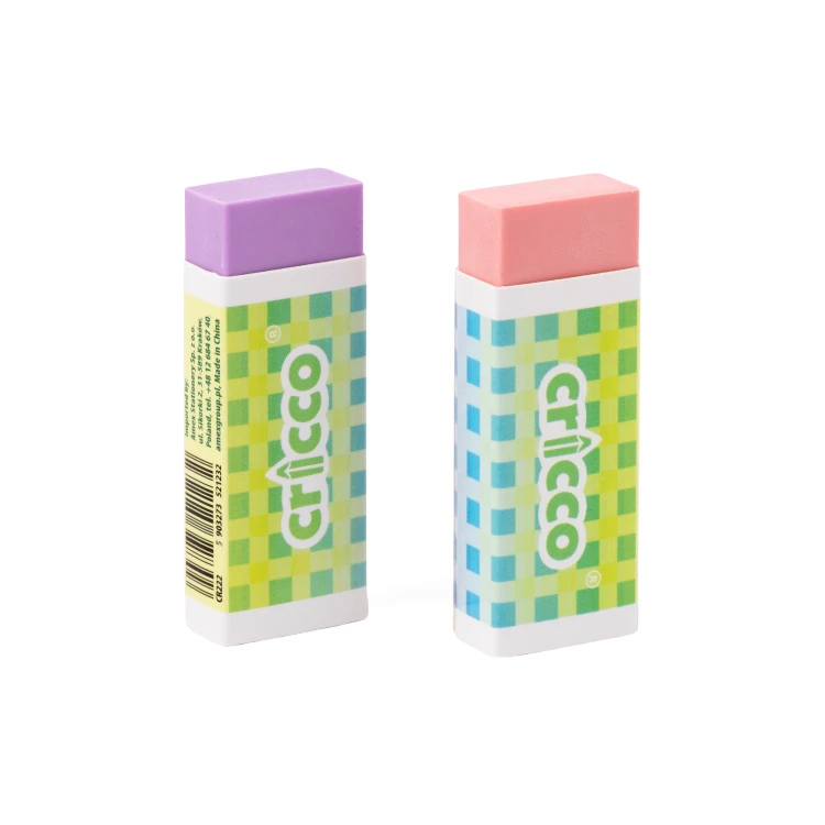 Gumka do ścierania Cricco, pvc-free, pastel, 2 szt. blister – zdjęcie 5