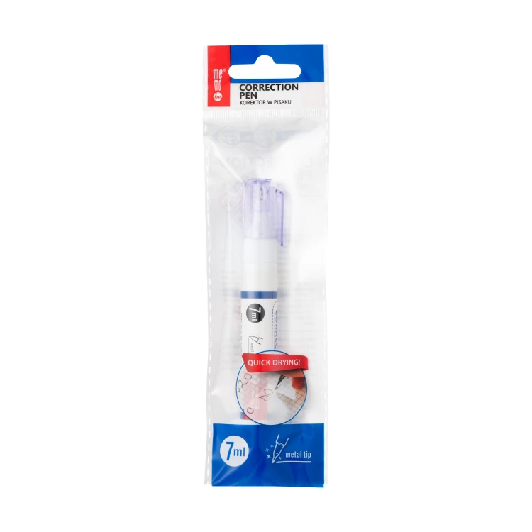 Korektor w pisaku MEMOBE z metalową końcówką 7ml , 1 szt. etui – zdjęcie 3