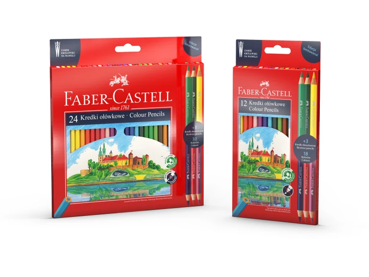 Kredki ołówkowe zamek edycja limitowana wawel 24 KOL.+3 kredki dwustronne Faber-Castell – zdjęcie 3