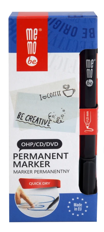 Marker permanentny OHP MemoBe MM252 końcówka M 1-1,5 mm czarny – zdjęcie 4