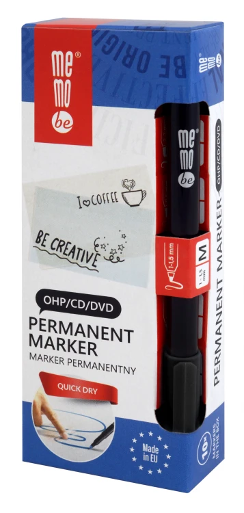 Marker permanentny OHP MemoBe MM252 końcówka M 1-1,5 mm czarny – zdjęcie 5