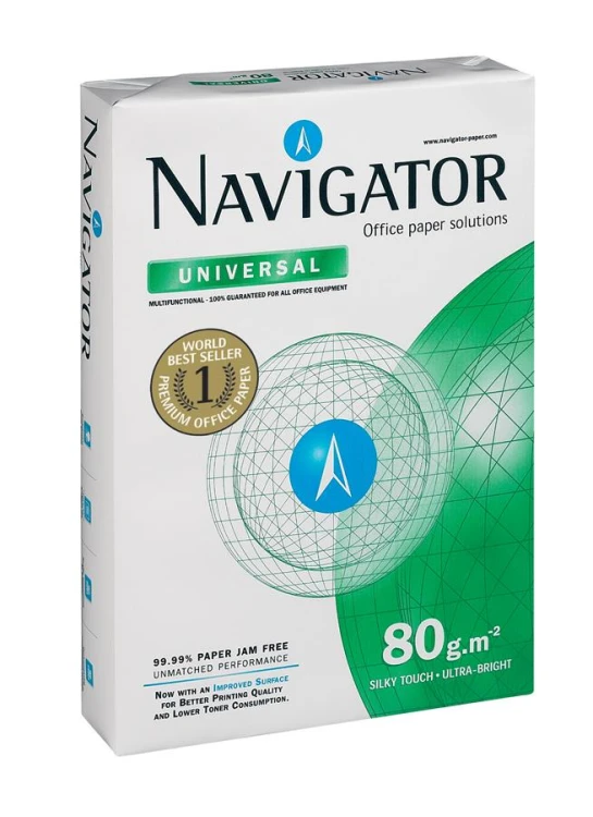Papier xero ksero biurowy Universal Premium Navigator 8247A80 (A4; 80g/m2; 500 szt.arkuszy; papier biały)