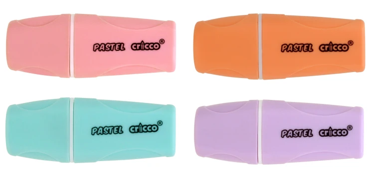 Zakreślacze mini Cricco pastel 4-KOL.ETUI – zdjęcie 3