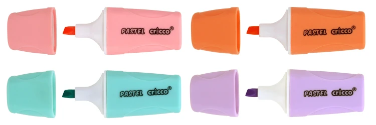 Zakreślacze mini Cricco pastel 4-KOL.ETUI – zdjęcie 4