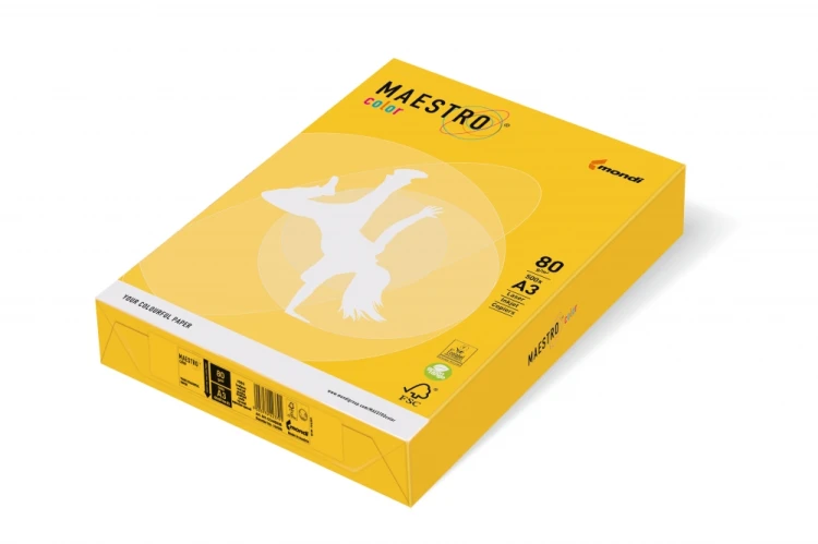 Papier xero A4 80 g musztardowy Maestro op.500 arkuszy IGEPA 941IG50A80