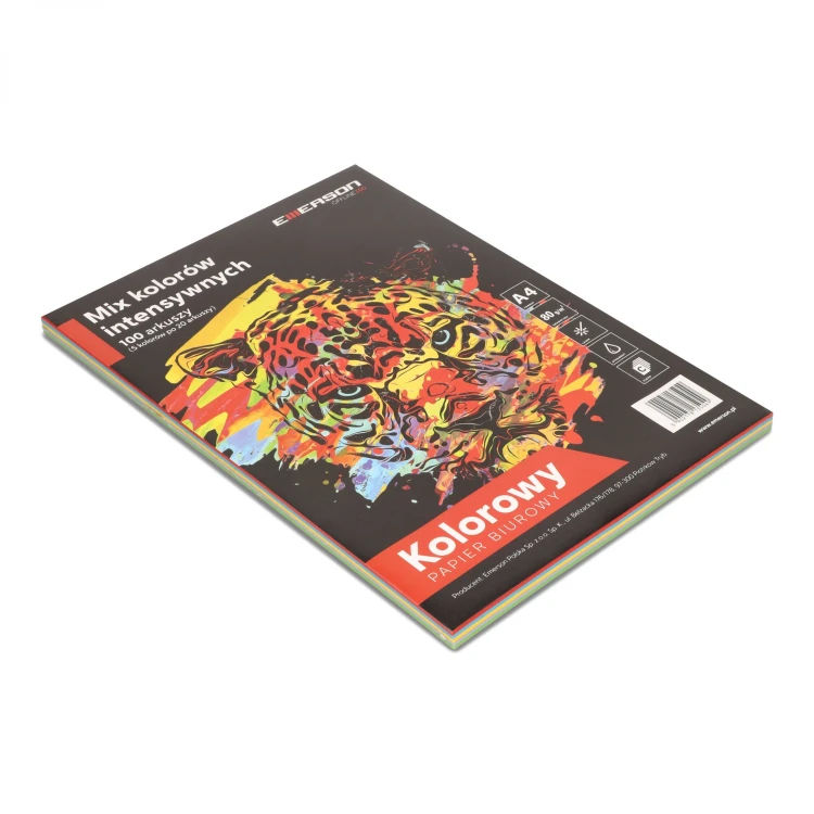 Papier xero kolor A4 80g mix intensywny op100ark EMERSON XEM1001PWN – zdjęcie 2
