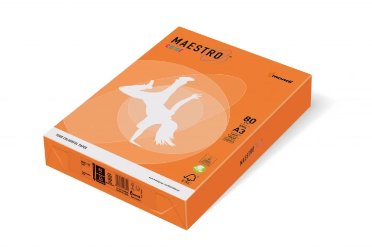Papier xero A4 80 g pomarańczowy Maestro op.500 arkuszy IGEPA 941OR43A80