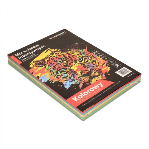 Papier xero kolor A4 80g mix intensywny op250ark EMERSON XEM0250PWN
