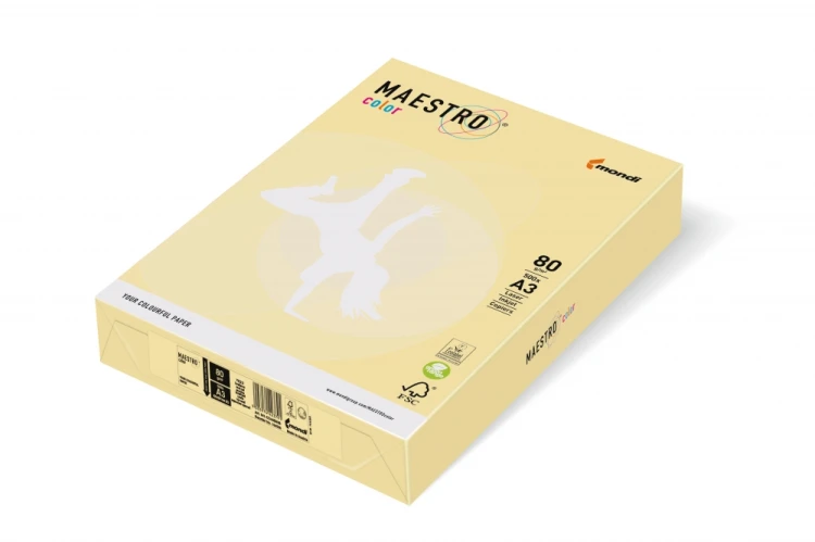 Papier xero A4 80 g żółty Maestro op.500 arkuszy IGEPA 941YE23A80