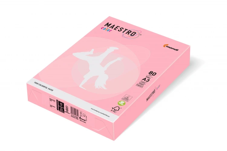 Papier xero A4 80 g różowy Maestro op.500 arkuszy IGEPA 941OPI74A8