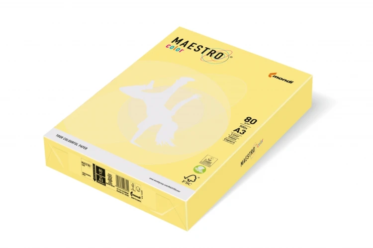 Papier xero A4 80 g żółty lemon Maestro op.500 arkuszy IGEPA 941ZG34A80