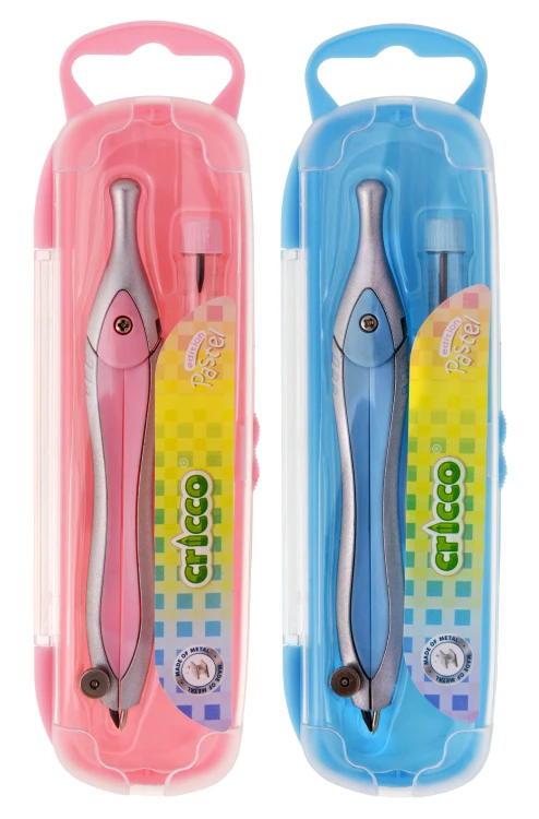 Cyrkiel szkolny Cricco z grafitami, pastel, etui – zdjęcie 3