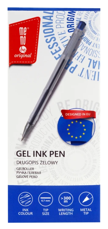 Długopis żelowy MemoBe 0,7 mm niebieski – zdjęcie 2
