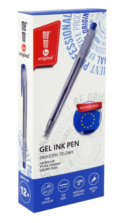 Długopis żelowy MemoBe 0,7 mm niebieski – zdjęcie 3