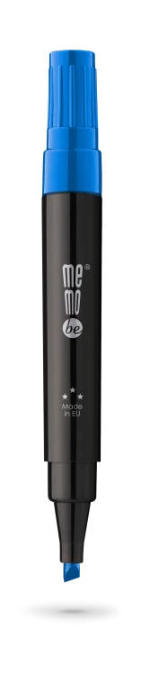 Marker permanentny M201 MemoBe końcówka ścięta 1-4 mm niebieski – zdjęcie 2
