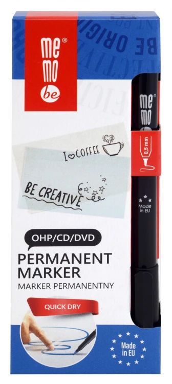 Marker permanentny OHP MemoBe MM251 końcówka F 0,5 mm czarny – zdjęcie 4