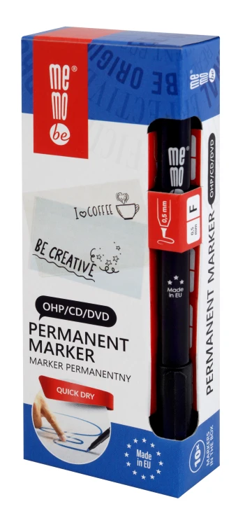 Marker permanentny OHP MemoBe MM251 końcówka F 0,5 mm czarny – zdjęcie 5