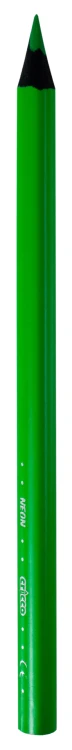 Kredki Cricco trójkątne 6 kol. black wood jumbo neonowe etui – zdjęcie 2