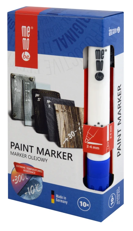 Marker olejowy MM301 MemoBe, końcówka okrągła 2-4 mm niebieski – zdjęcie 5