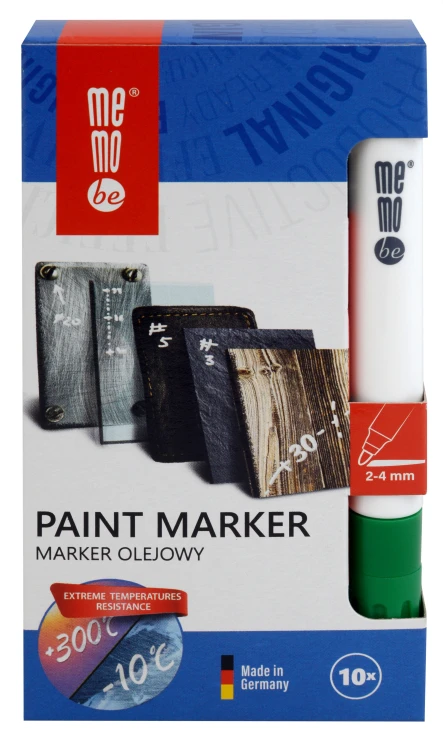 Marker olejowy MM301 MemoBe, końcówka okrągła 2-4 mm zielony – zdjęcie 4