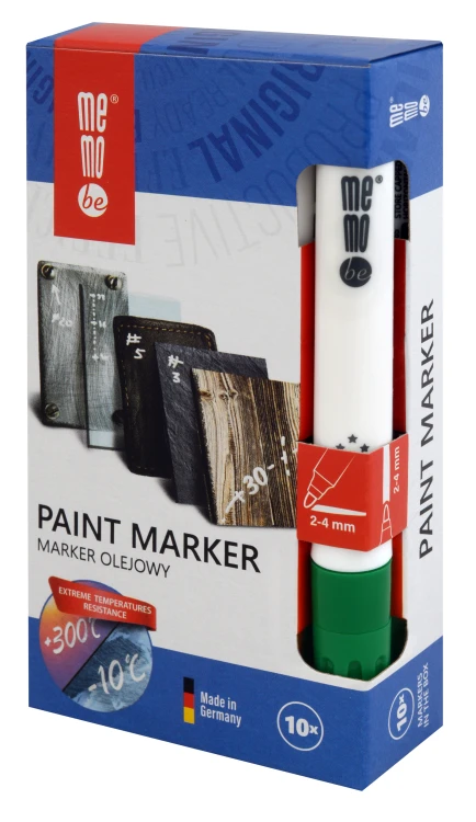Marker olejowy MM301 MemoBe, końcówka okrągła 2-4 mm zielony – zdjęcie 5
