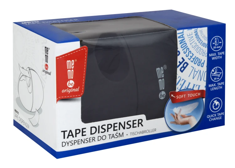 Dyspenser do taśm MemoBe soft-touch czarny – zdjęcie 2