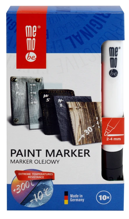 Marker olejowy MM301 MemoBe, końcówka okrągła 2-4 mm czarny – zdjęcie 4