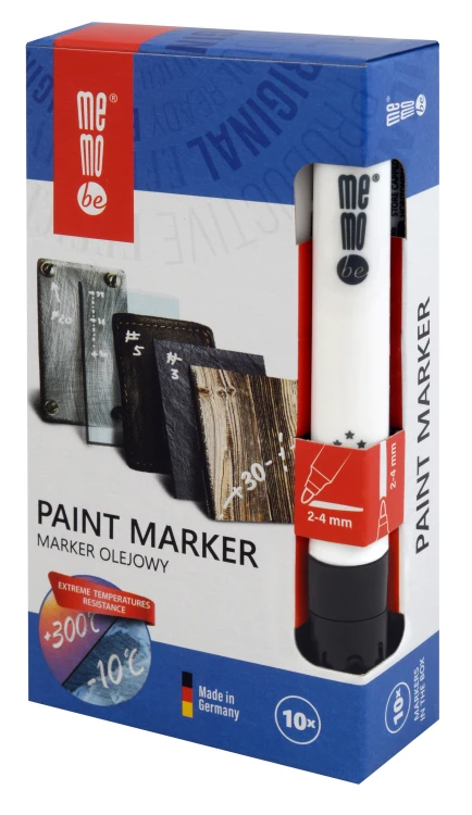 Marker olejowy MM301 MemoBe, końcówka okrągła 2-4 mm czarny – zdjęcie 5