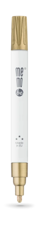 Marker olejowy MM301 MemoBe, końcówka okrągła 2-4 mm złoty – zdjęcie 2