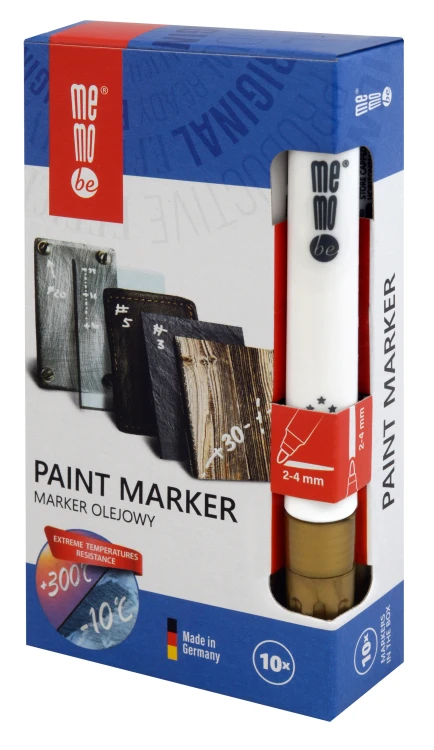 Marker olejowy MM301 MemoBe, końcówka okrągła 2-4 mm złoty – zdjęcie 5