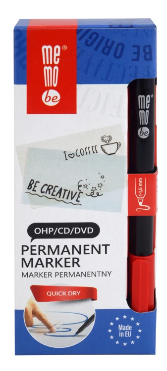 Marker permanentny OHP MemoBe MM252 końcówka M 1-1,5 mm czerwony – zdjęcie 4
