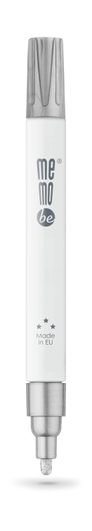 Marker olejowy MM301 MemoBe, końcówka okrągła 2-4 mm srebrny – zdjęcie 2