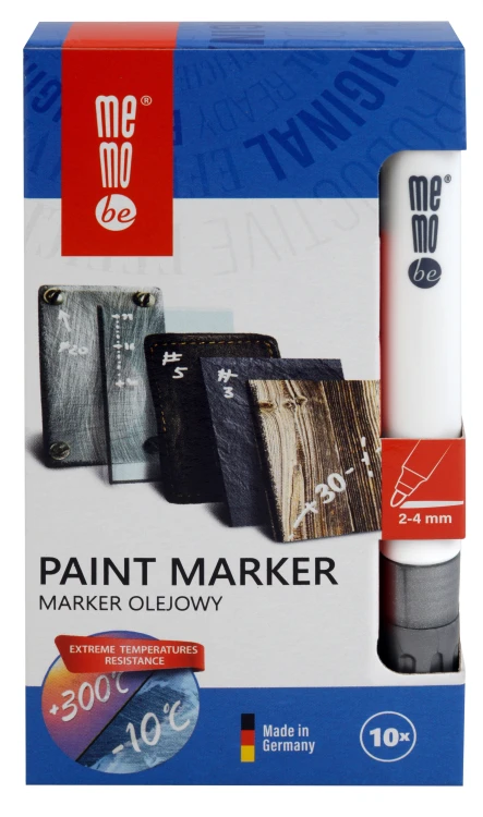 Marker olejowy MM301 MemoBe, końcówka okrągła 2-4 mm srebrny – zdjęcie 4