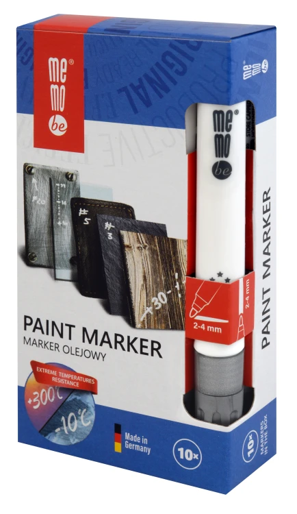 Marker olejowy MM301 MemoBe, końcówka okrągła 2-4 mm srebrny – zdjęcie 5