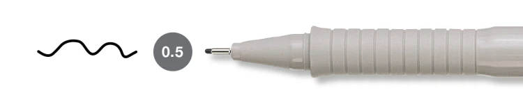 Cienkopis ecco pigment 0,5 mm czarny Faber-Castell – zdjęcie 4