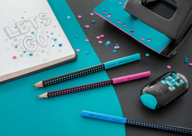 Ołówek jumbo grip two tone czarny/różowy Faber-Castell – zdjęcie 3