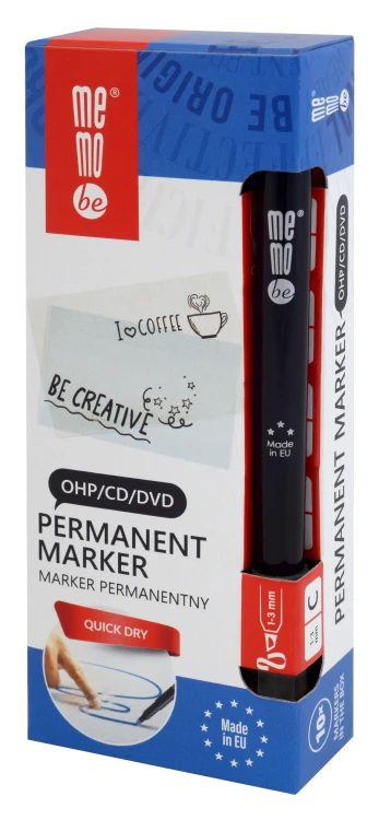 Marker permanentny OHP MemoBe MM253 końcówka C 1-3 mm czarny – zdjęcie 5