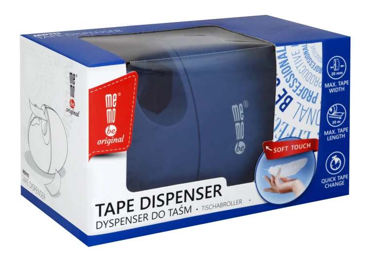 Dyspenser do taśm MemoBe soft-touch niebieski pastelowy – zdjęcie 2