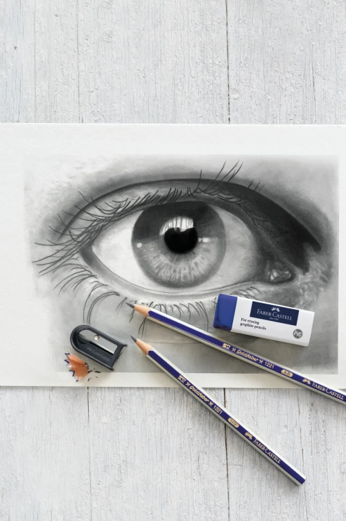 Ołówki gold faber 1222 6 szt. +gumka+temperówka opakowanie kartonowe Faber-Castell – zdjęcie 2