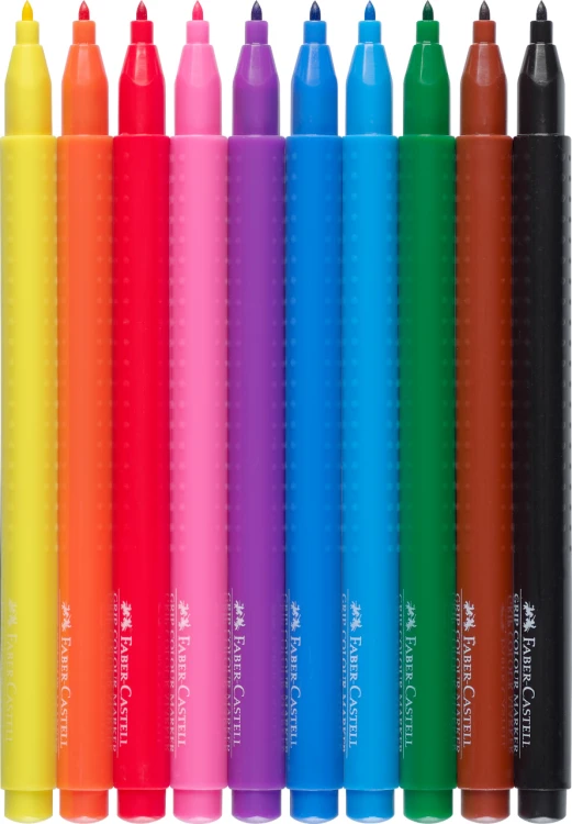 Flamastry grip 10 kol. w etui Faber-Castell – zdjęcie 4