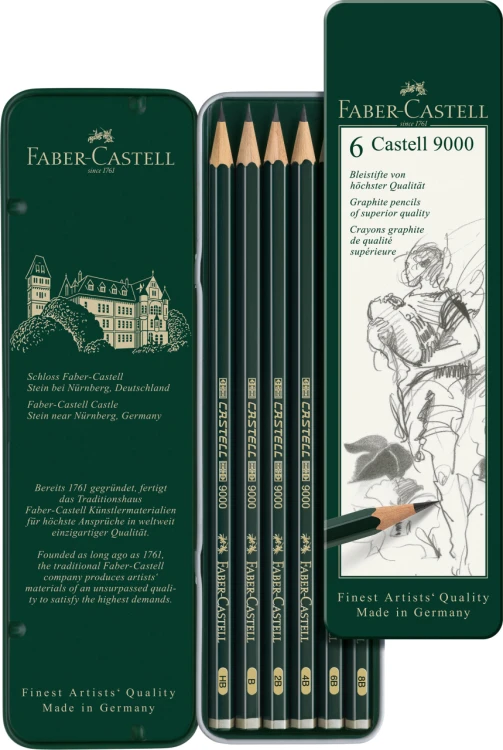 Ołówek castell 9000 6 szt. Faber-Castell – zdjęcie 2