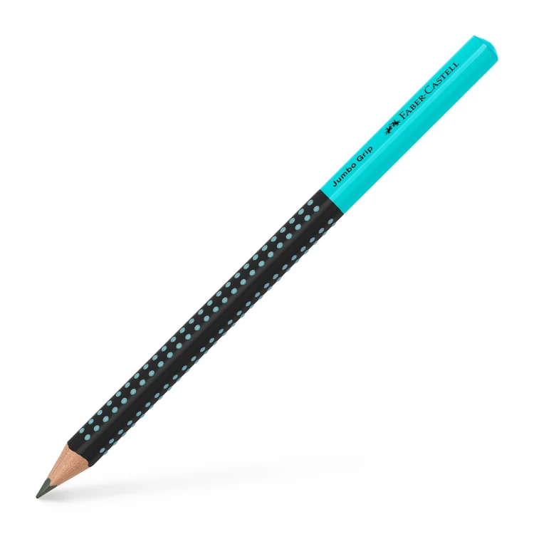 Ołówek jumbo grip two tone czarny/turkusowy Faber-Castell – zdjęcie 2