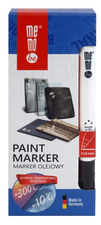 Marker olejowy MM300 MemoBe, końcówka okrągła 1-1,5 mm czarny – zdjęcie 4