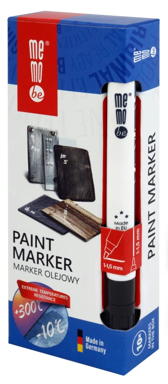 Marker olejowy MM300 MemoBe, końcówka okrągła 1-1,5 mm czarny – zdjęcie 5