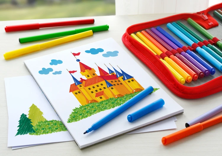Flamastry zamek 24 kol. opakowanie kartonowe Faber-Castell – zdjęcie 3