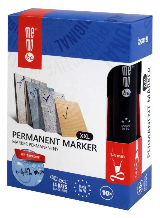 Marker permanentny M201 MemoBe końcówka ścięta 1-4 mm zielony – zdjęcie 5