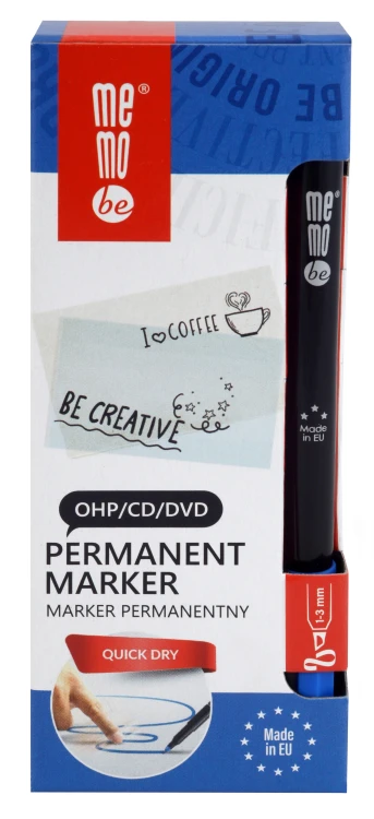 Marker permanentny OHP MemoBe MM253 końcówka C 1-3 mm niebieski – zdjęcie 4