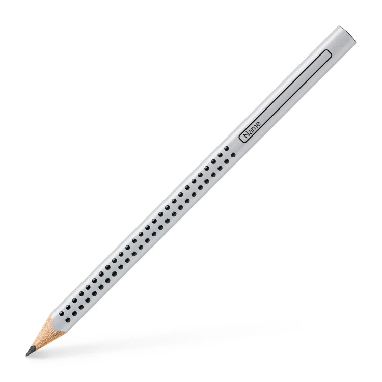 Ołówek jumbo grip b srebrny Faber-Castell – zdjęcie 4