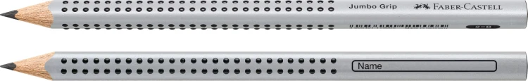 Ołówek jumbo grip b srebrny Faber-Castell – zdjęcie 5